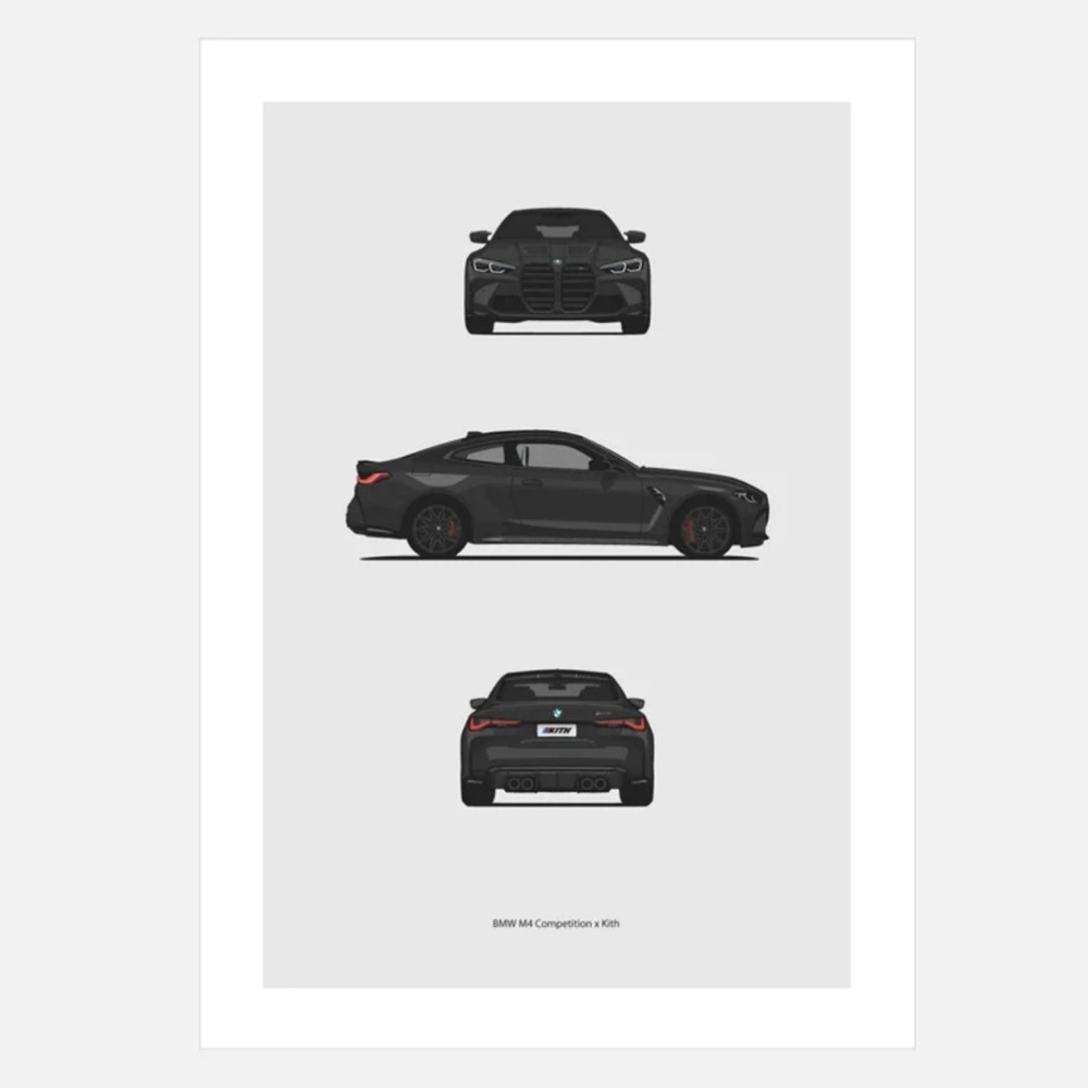 NWT Kith x BMW M4 poster